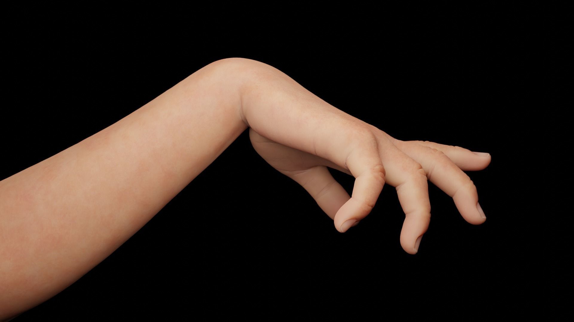 Right Hand Rigged Low-poly 3D model_4