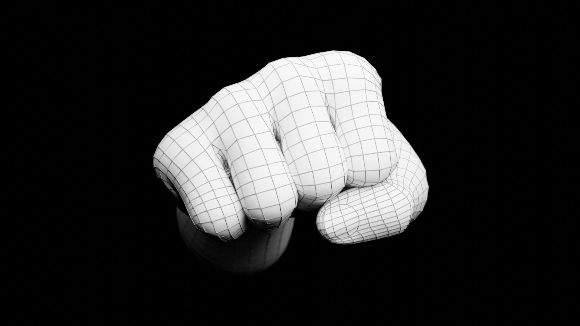 Right Hand Rigged Low-poly 3D model_25