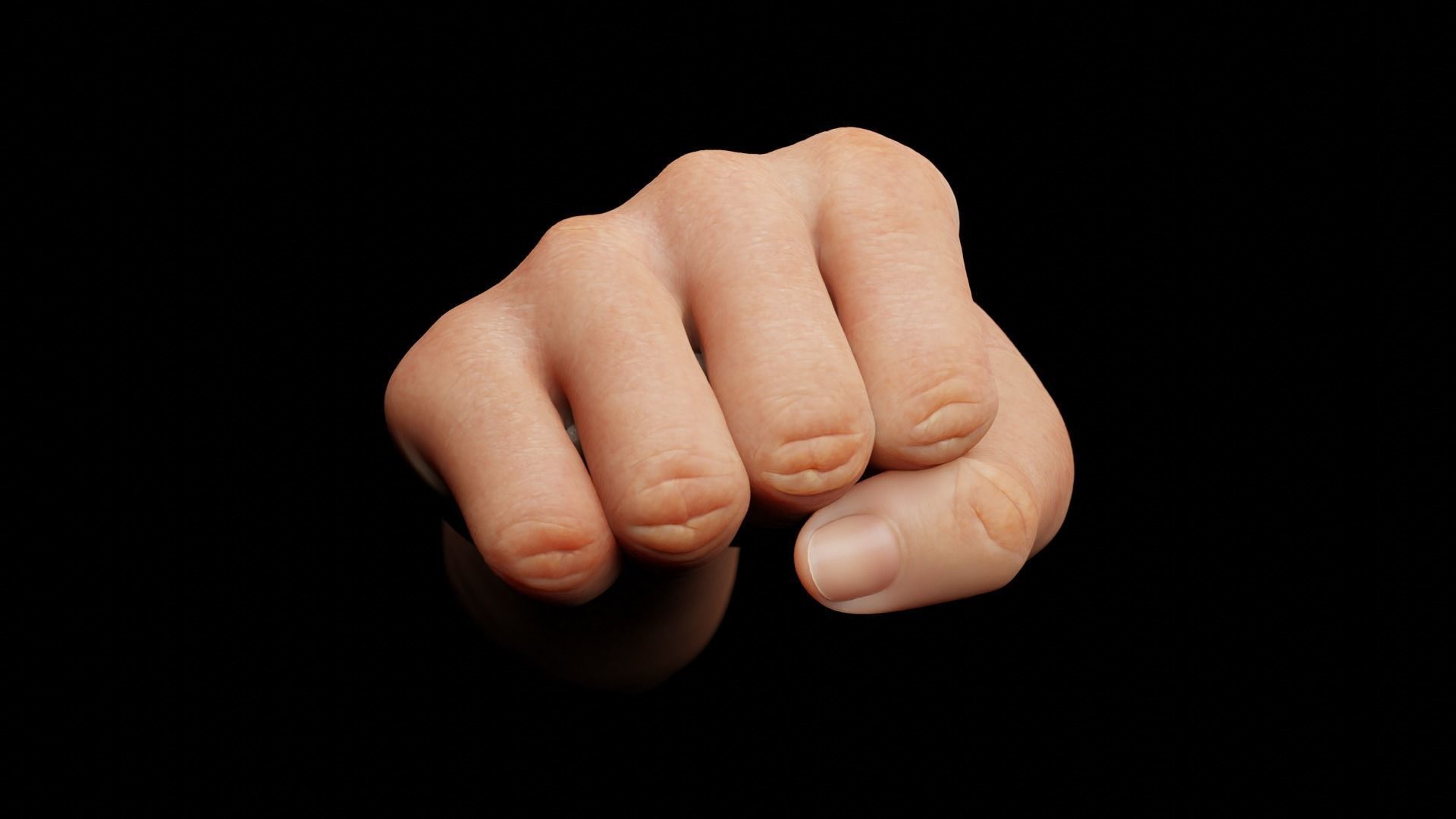 Right Hand Rigged Low-poly 3D model_12