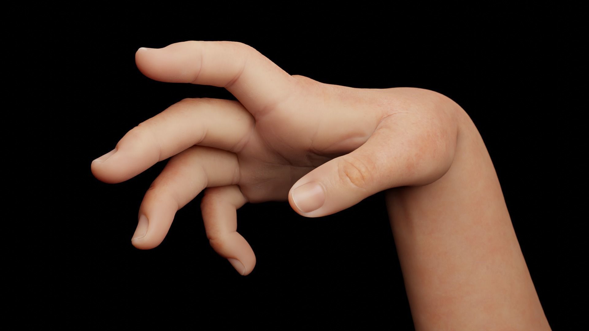 Right Hand Rigged Low-poly 3D model_2