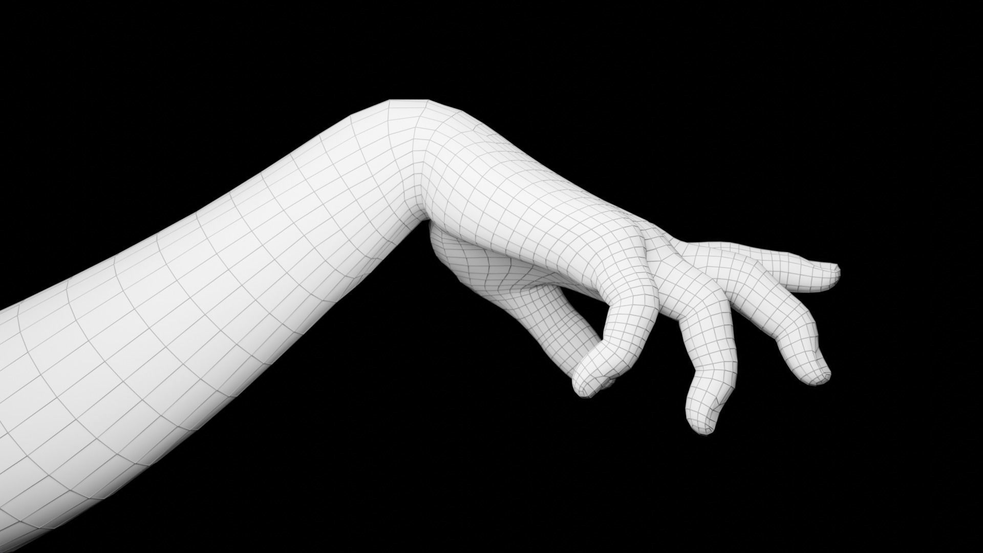 Right Hand Rigged Low-poly 3D model_17