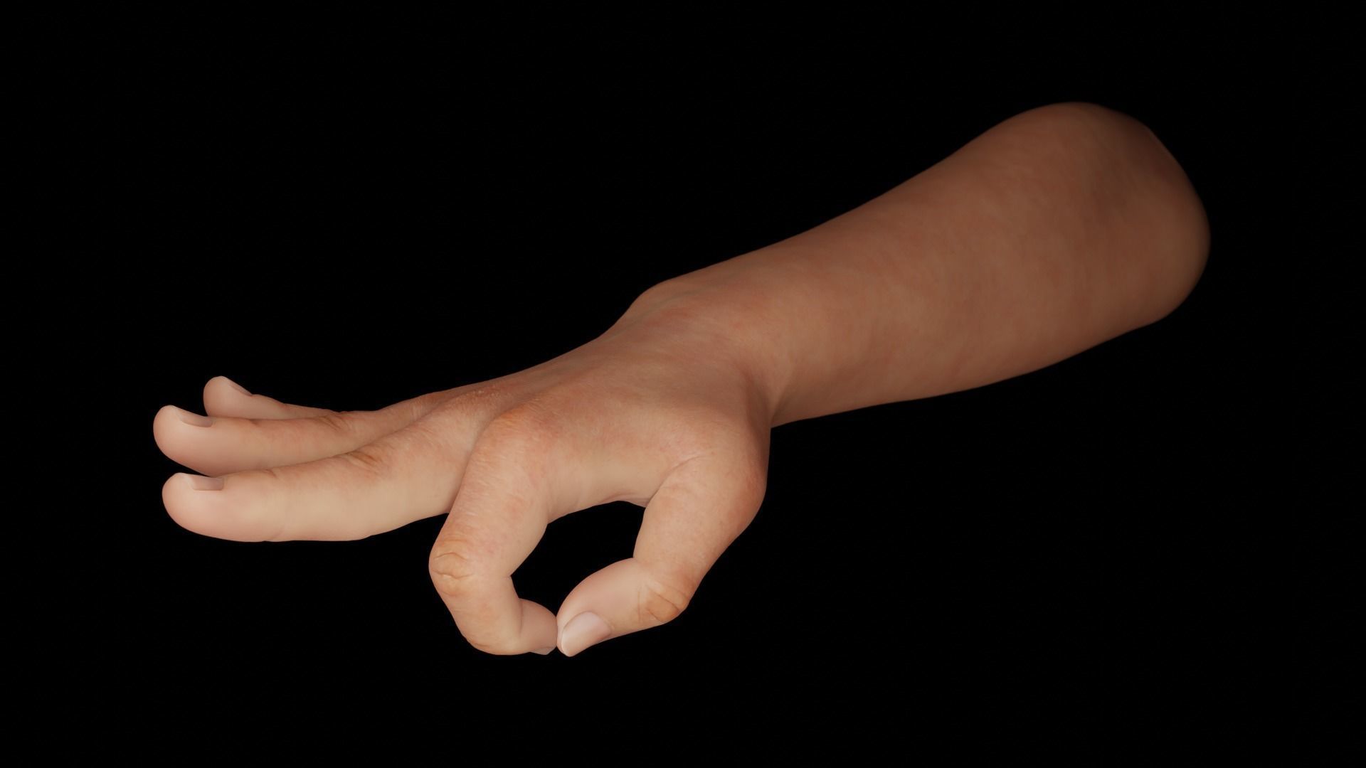 Right Hand Rigged Low-poly 3D model_8