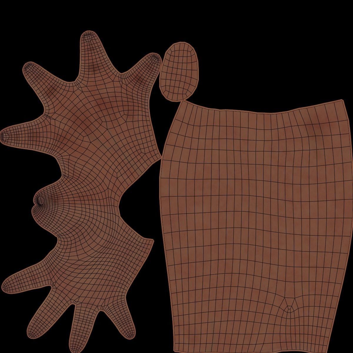 Right Hand Rigged Low-poly 3D model_26