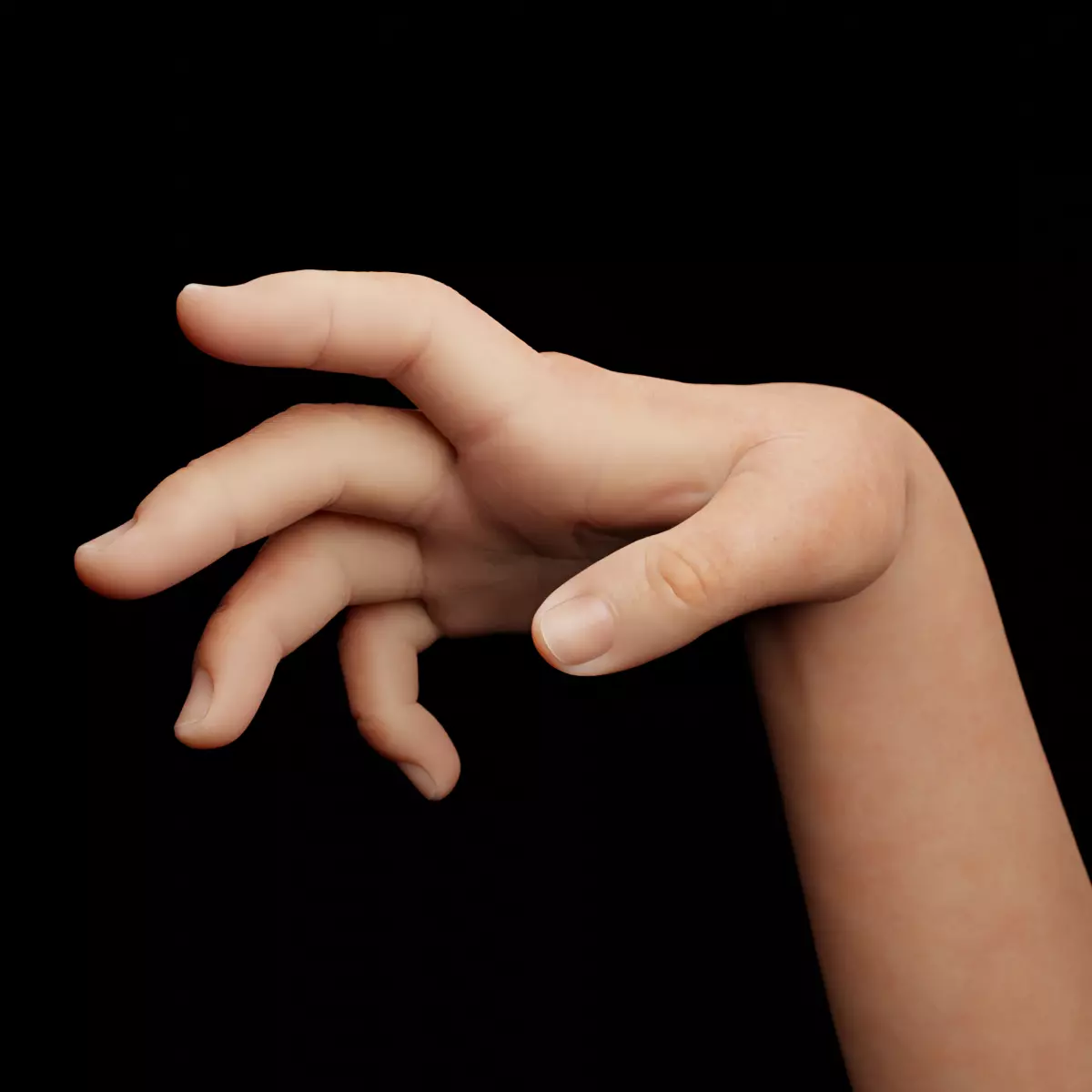 Right Hand Rigged Low-poly 3D model_0