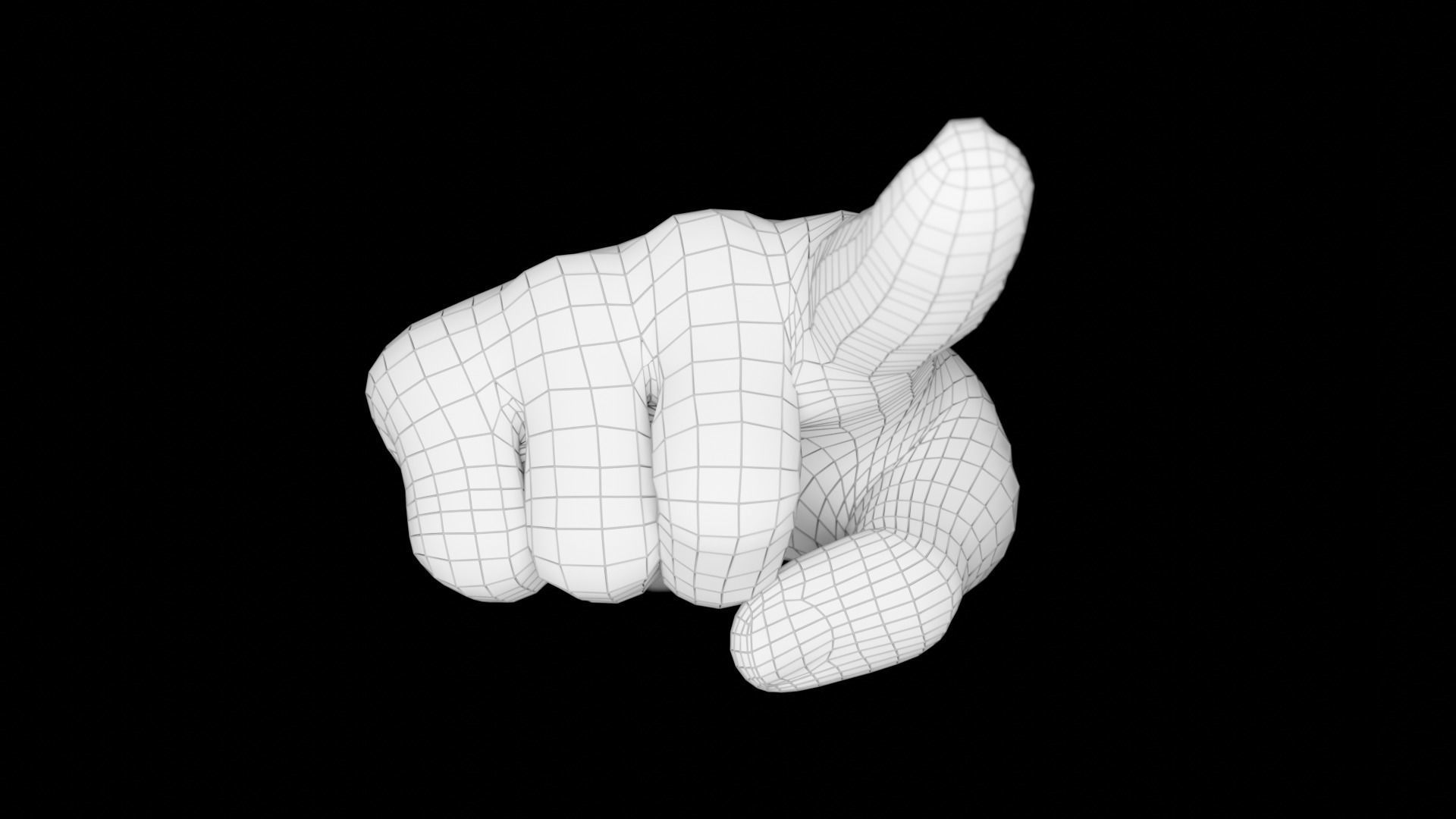 Right Hand Rigged Low-poly 3D model_18