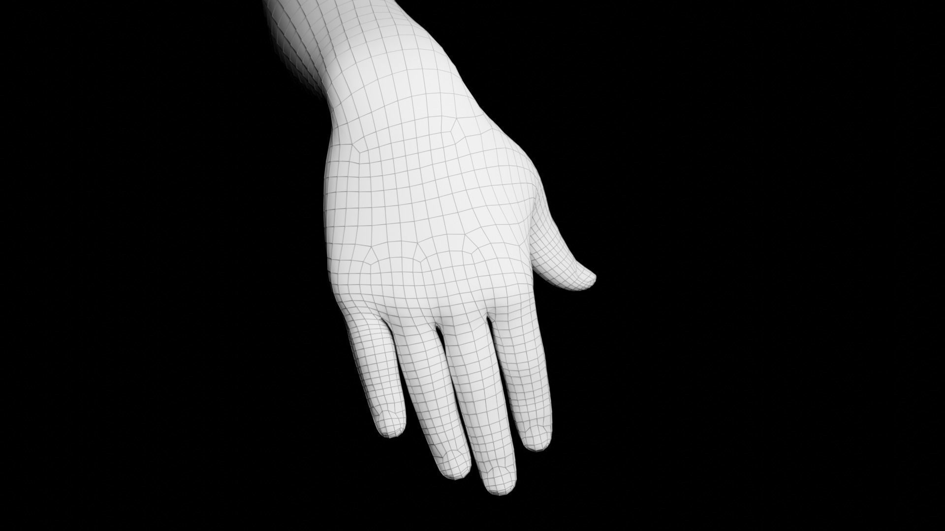 Right Hand Rigged Low-poly 3D model_24