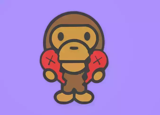 Bape baby milo printable model