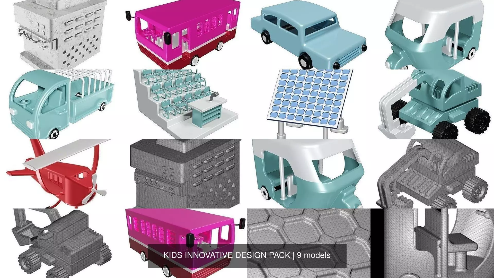 KIDS INNOVATIVE DESIGN PACK 3D Model Collection_0