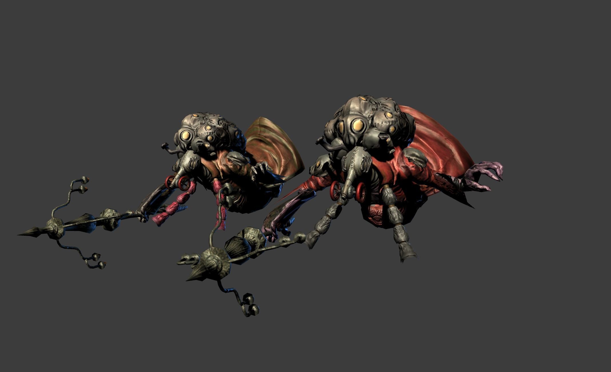 Shaman Mutant Low-poly 3D model_12