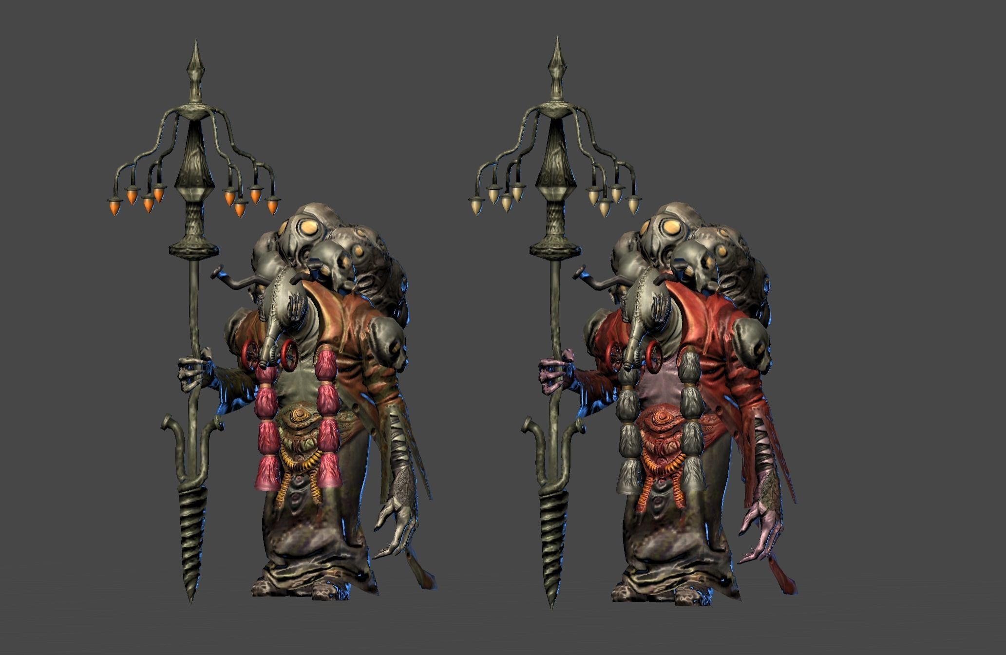 Shaman Mutant Low-poly 3D model_19