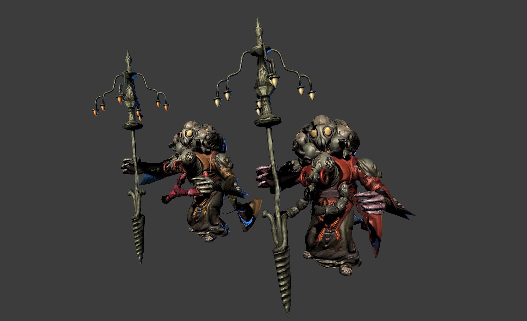Shaman Mutant Low-poly 3D model_9