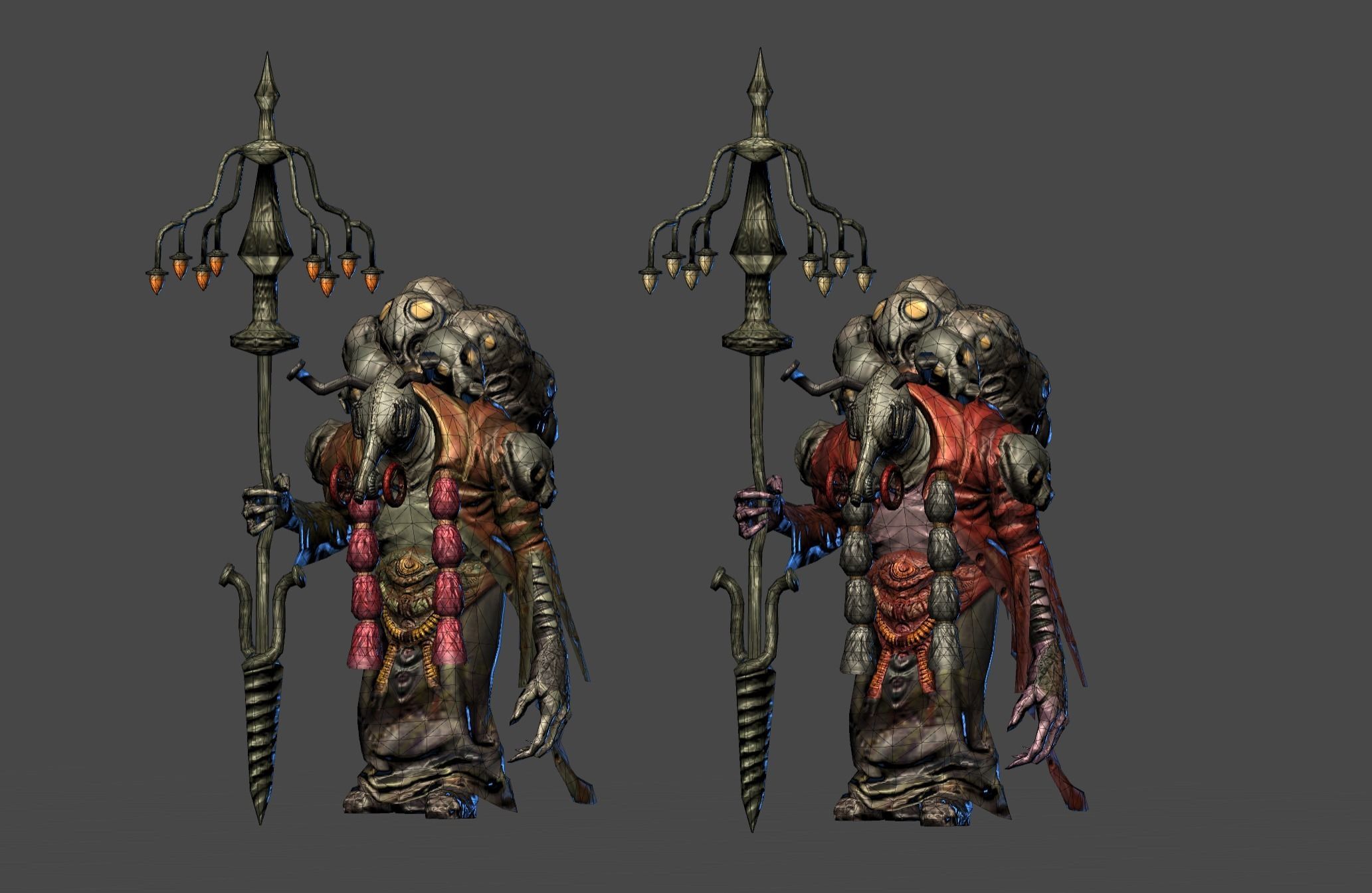 Shaman Mutant Low-poly 3D model_17