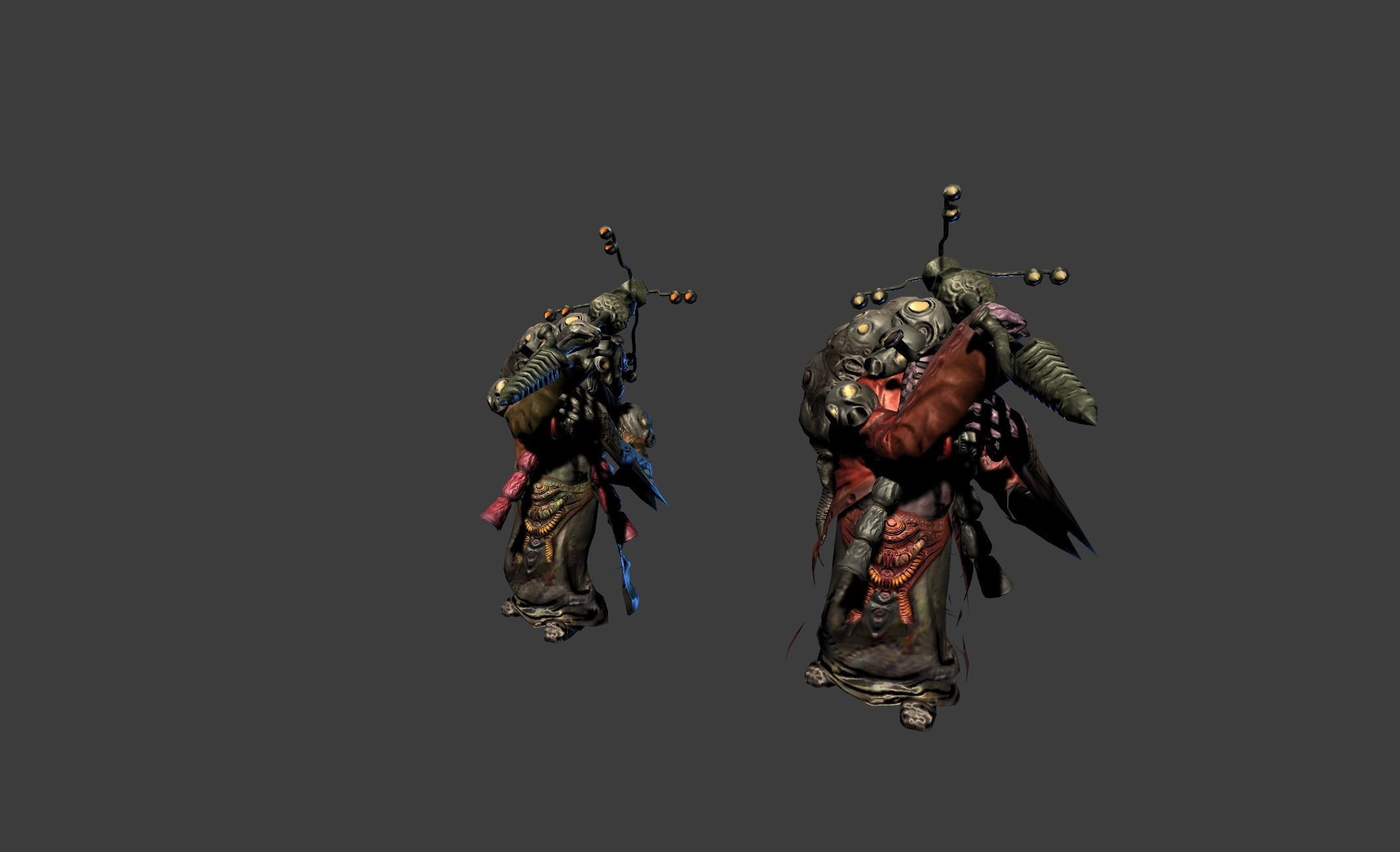 Shaman Mutant Low-poly 3D model_15