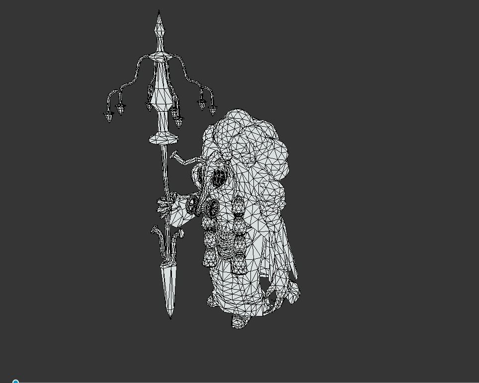 Shaman Mutant Low-poly 3D model_5