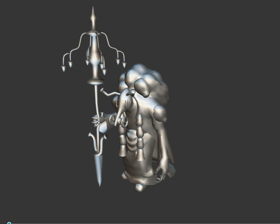 Shaman Mutant Low-poly 3D model_4