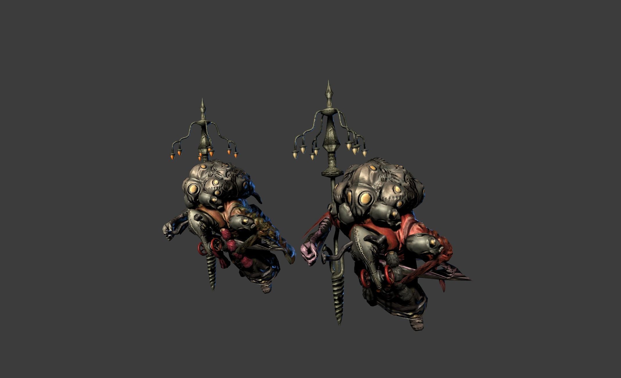 Shaman Mutant Low-poly 3D model_13