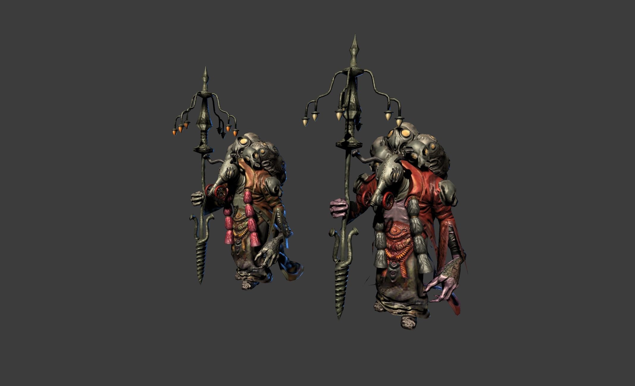 Shaman Mutant Low-poly 3D model_14