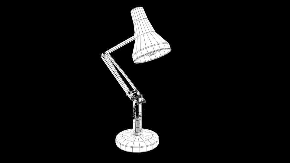 Steel Table Lamp 3D model_7