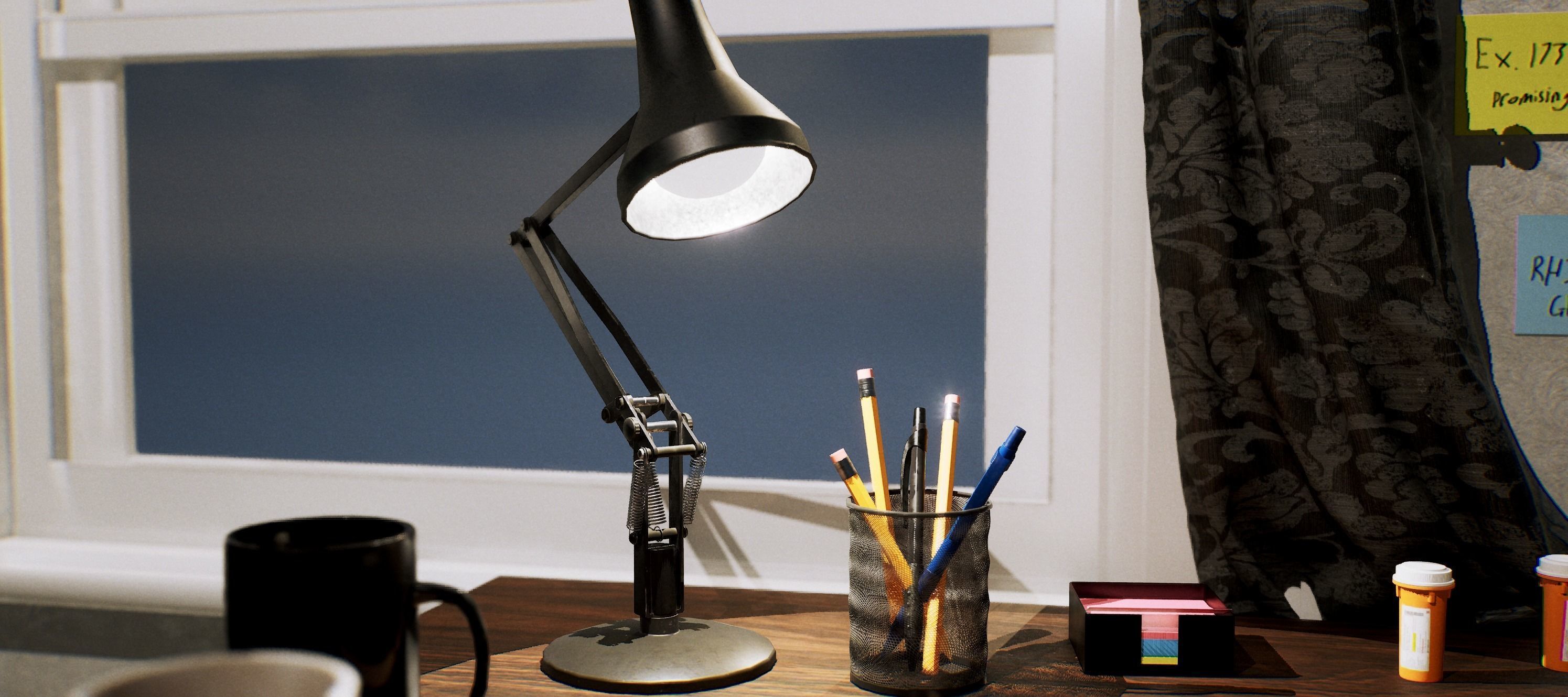 Steel Table Lamp 3D model_5