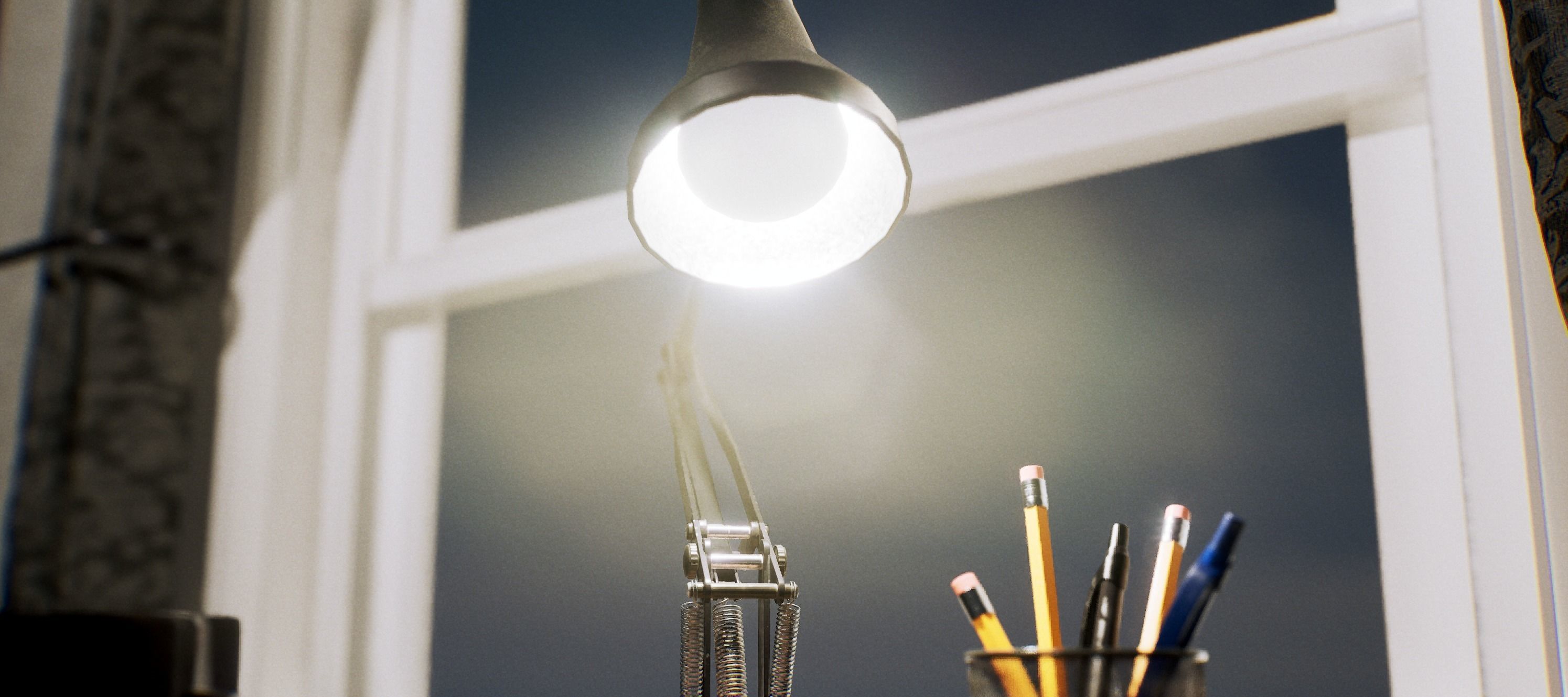 Steel Table Lamp 3D model_3