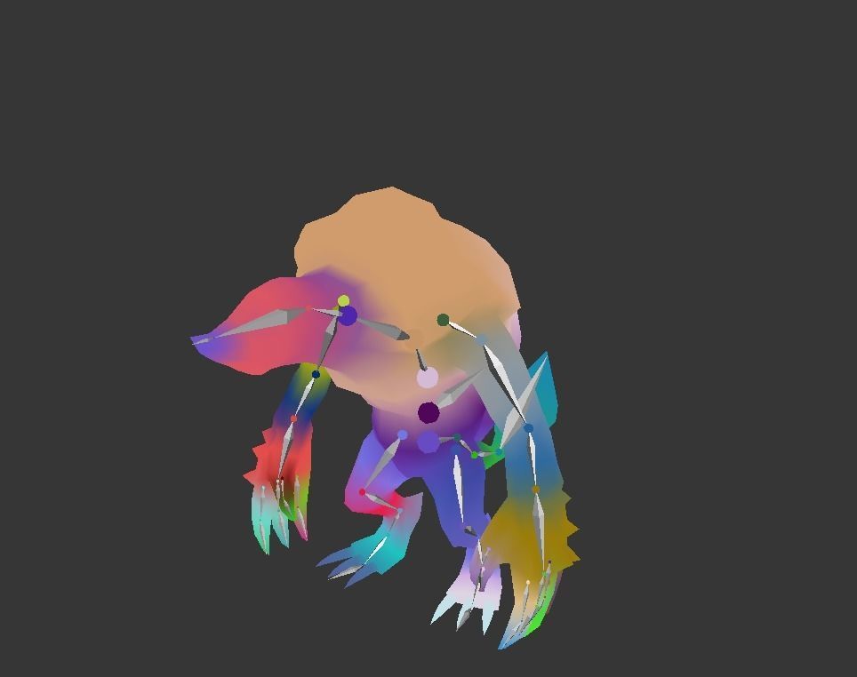 Armadillo Mutant Giant Low-poly 3D model_3