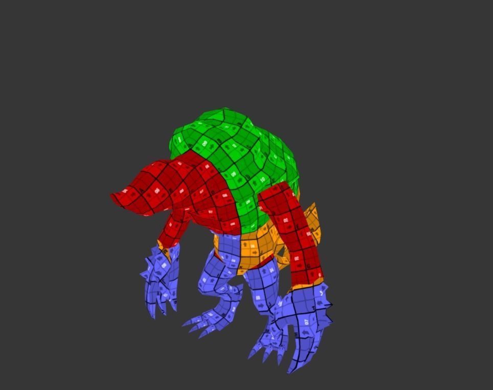 Armadillo Mutant Giant Low-poly 3D model_6