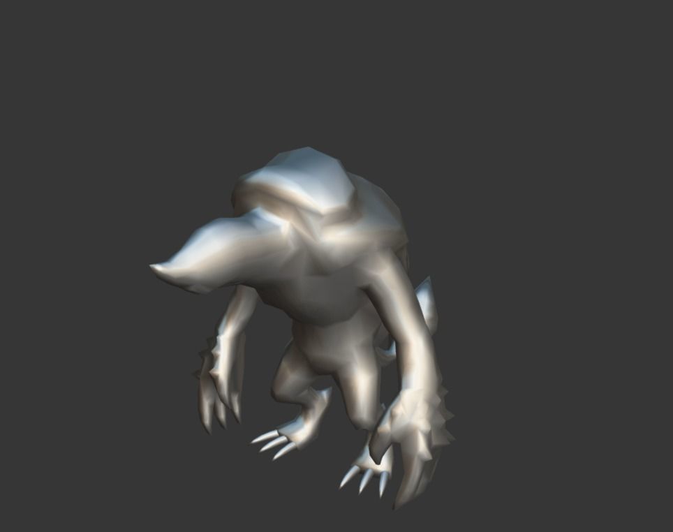 Armadillo Mutant Giant Low-poly 3D model_4