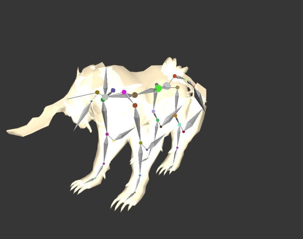 AwlHornTiger Creature Low-poly 3D model_2