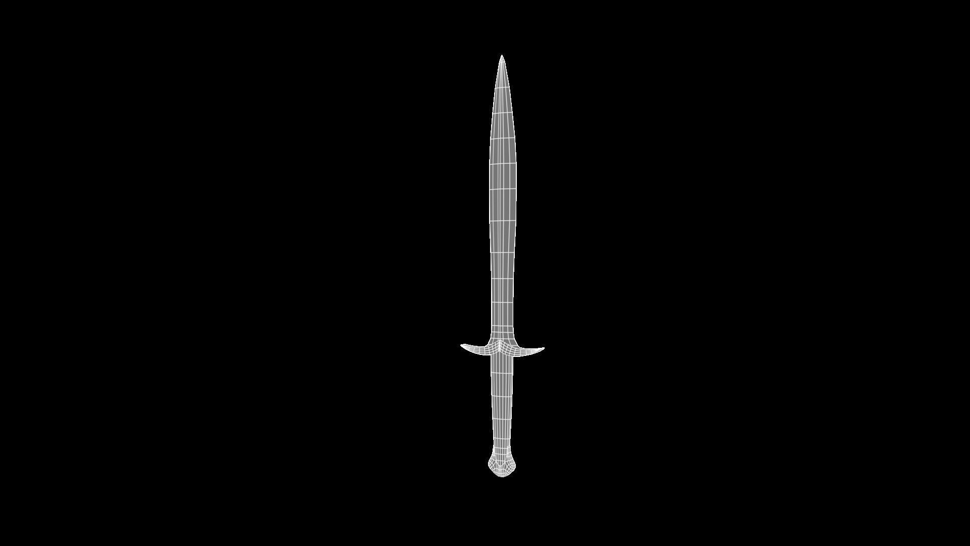Sword Low-poly 3D model_5