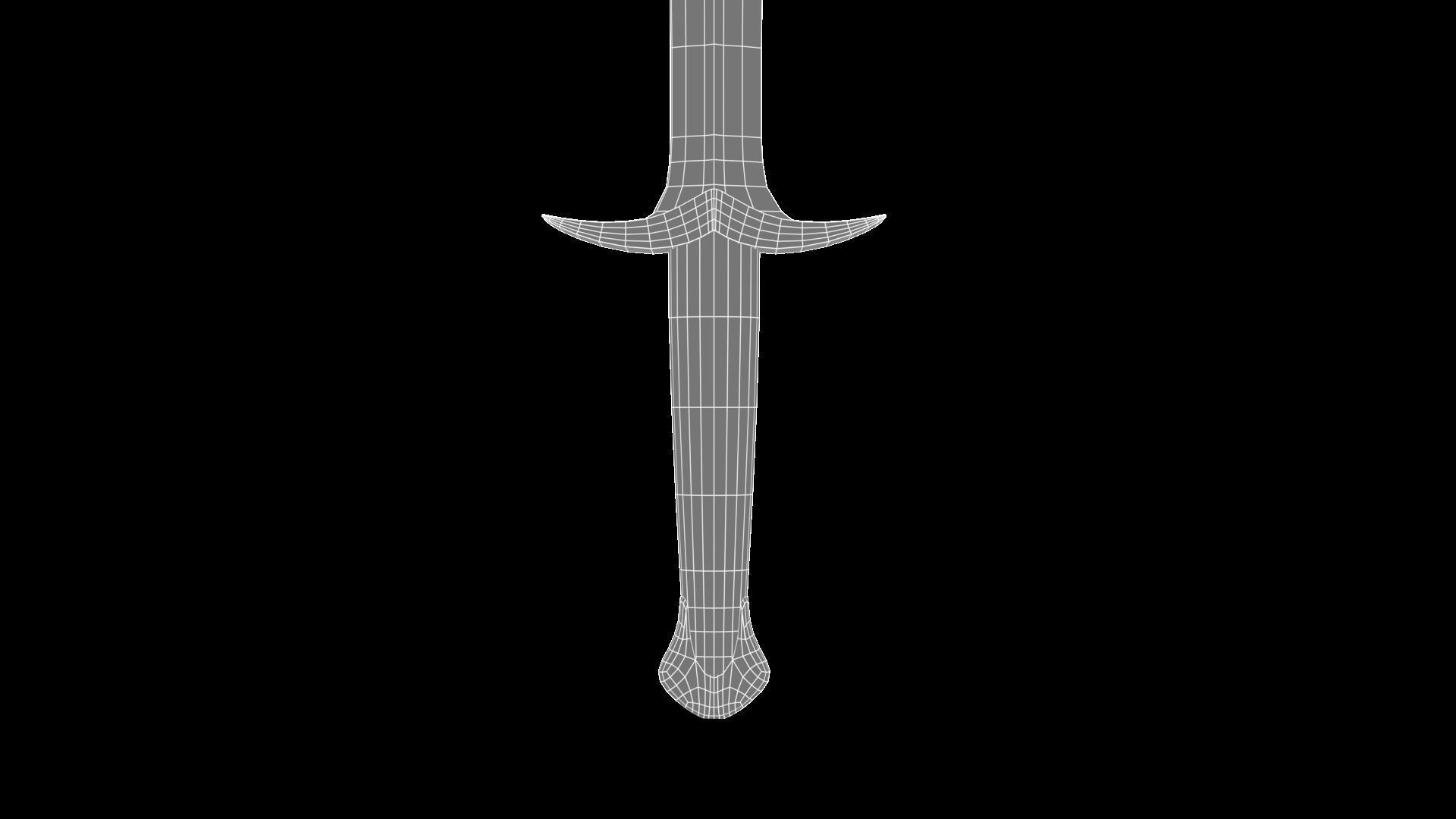 Sword Low-poly 3D model_6