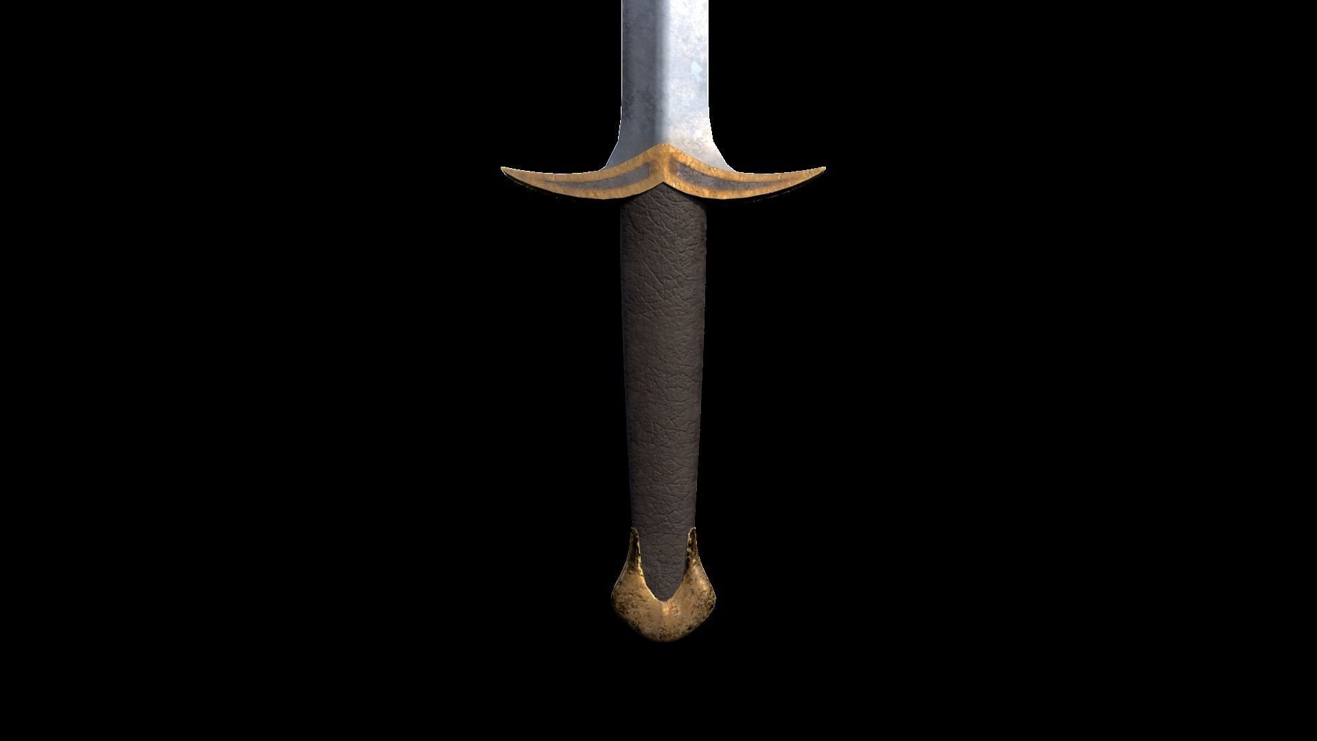Sword Low-poly 3D model_3