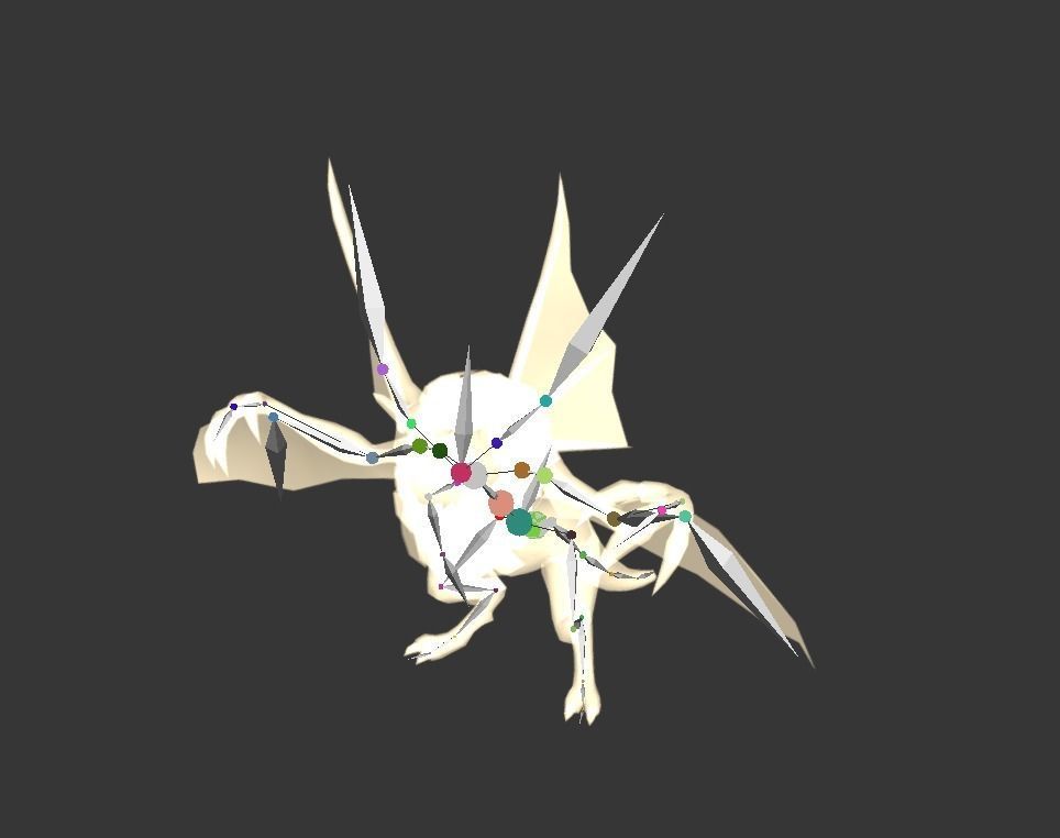 Bat Lizard Demon Mutant Low-poly 3D model_2