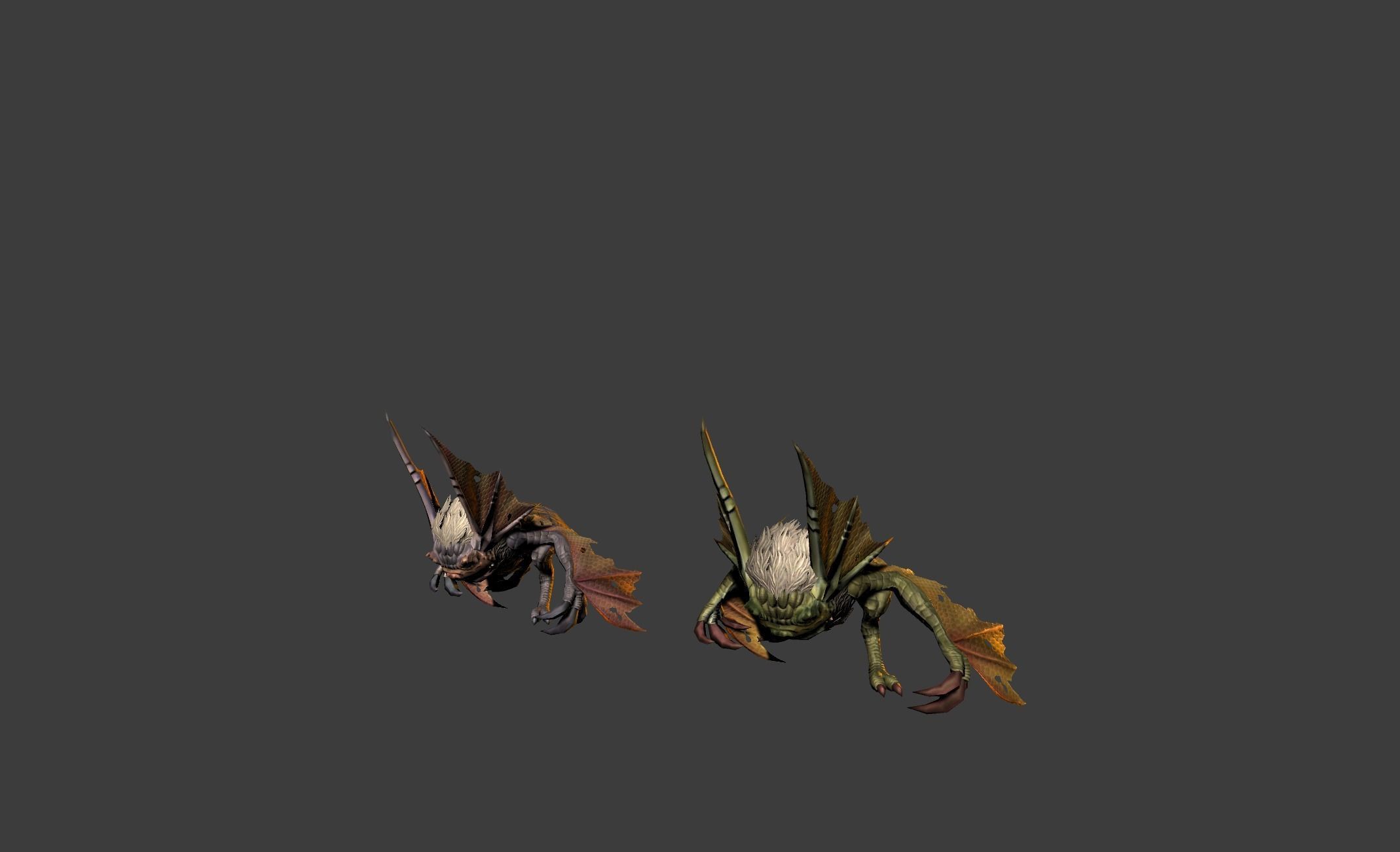 Bat Lizard Demon Mutant Low-poly 3D model_9