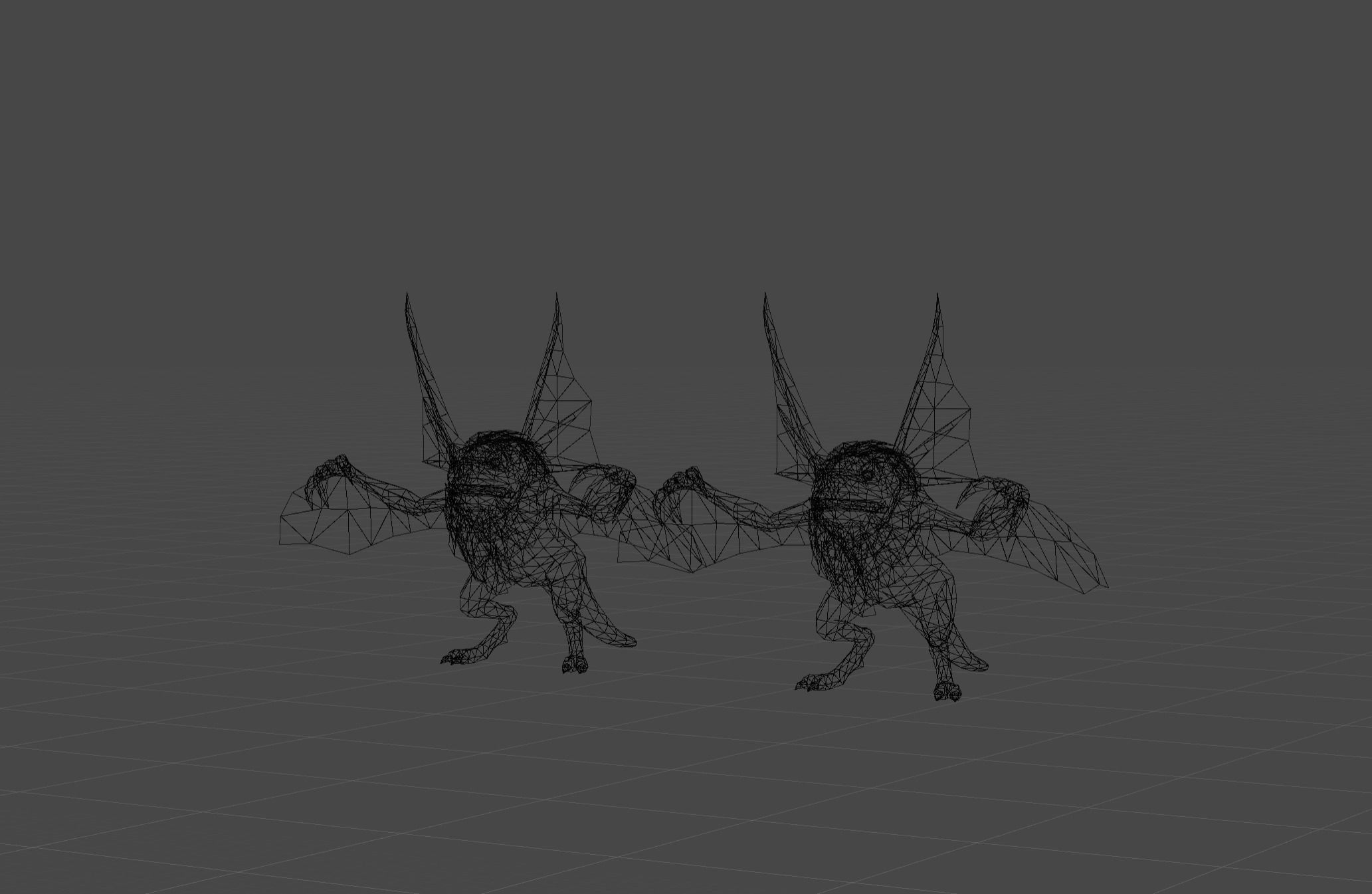 Bat Lizard Demon Mutant Low-poly 3D model_7