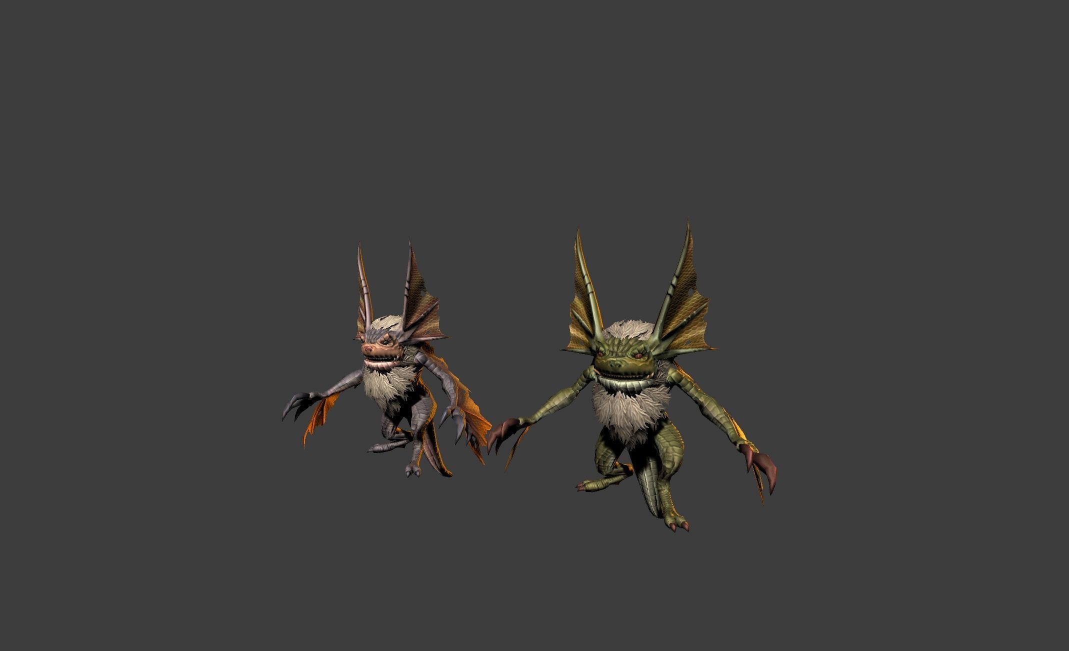 Bat Lizard Demon Mutant Low-poly 3D model_18