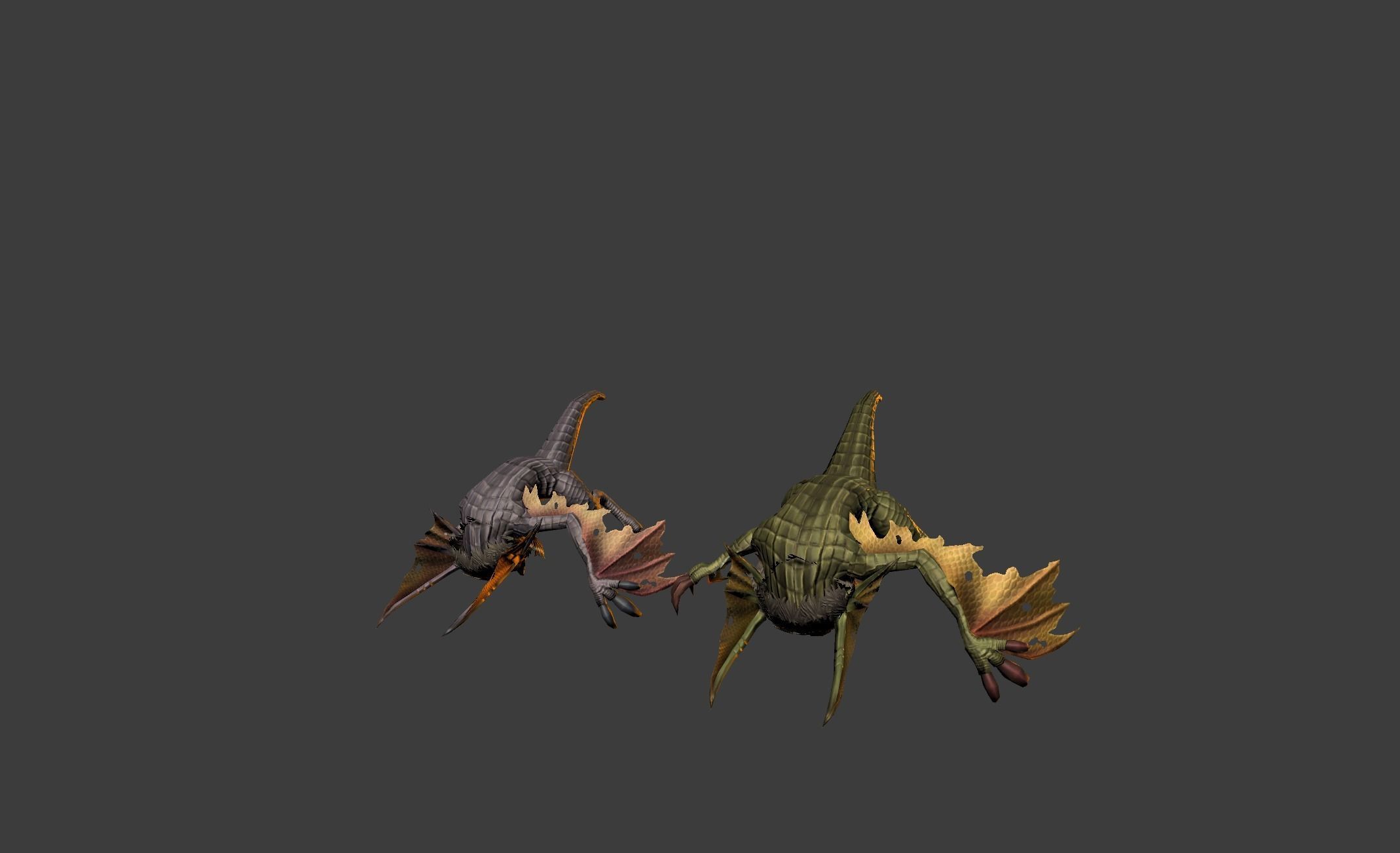 Bat Lizard Demon Mutant Low-poly 3D model_12