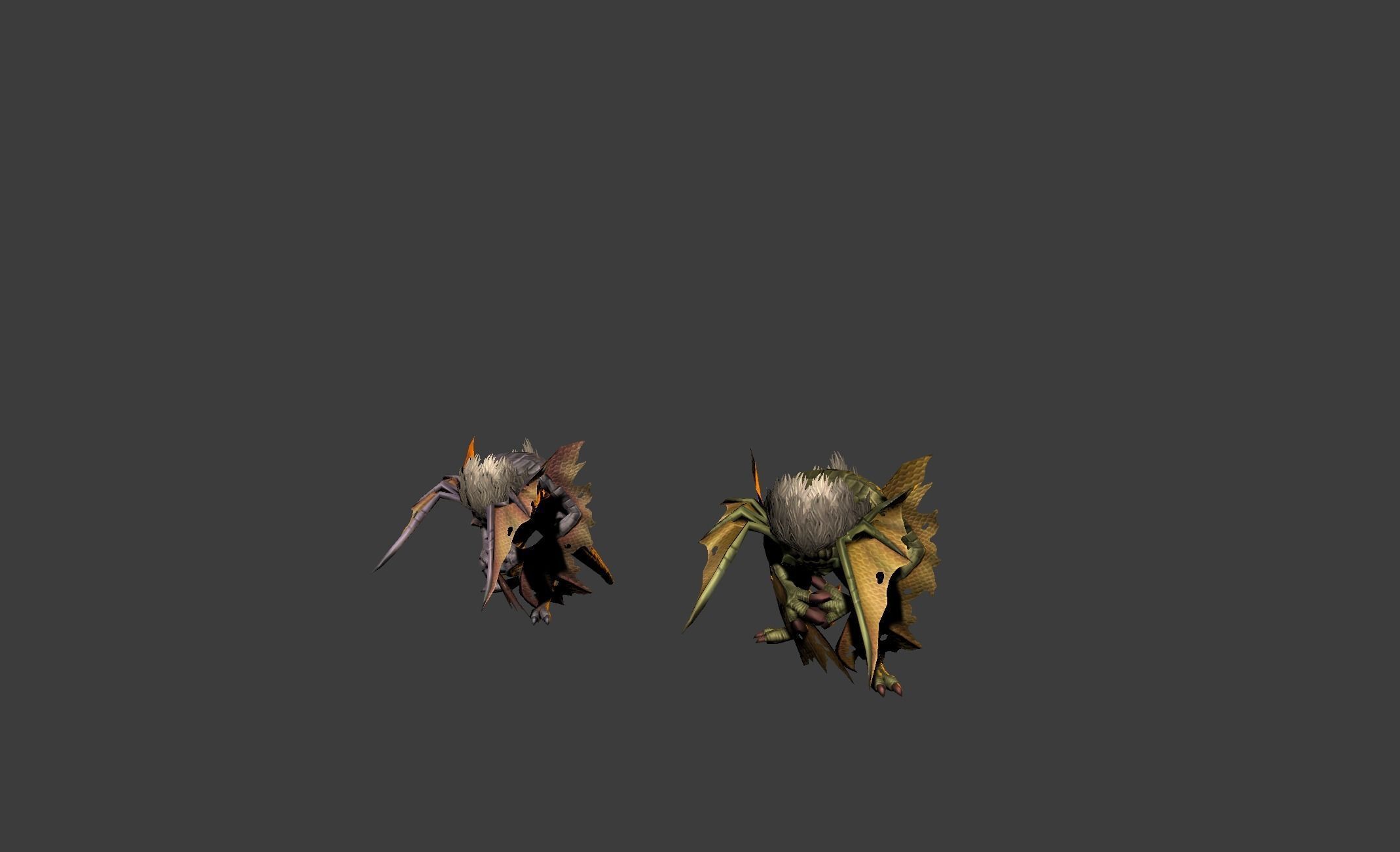 Bat Lizard Demon Mutant Low-poly 3D model_8