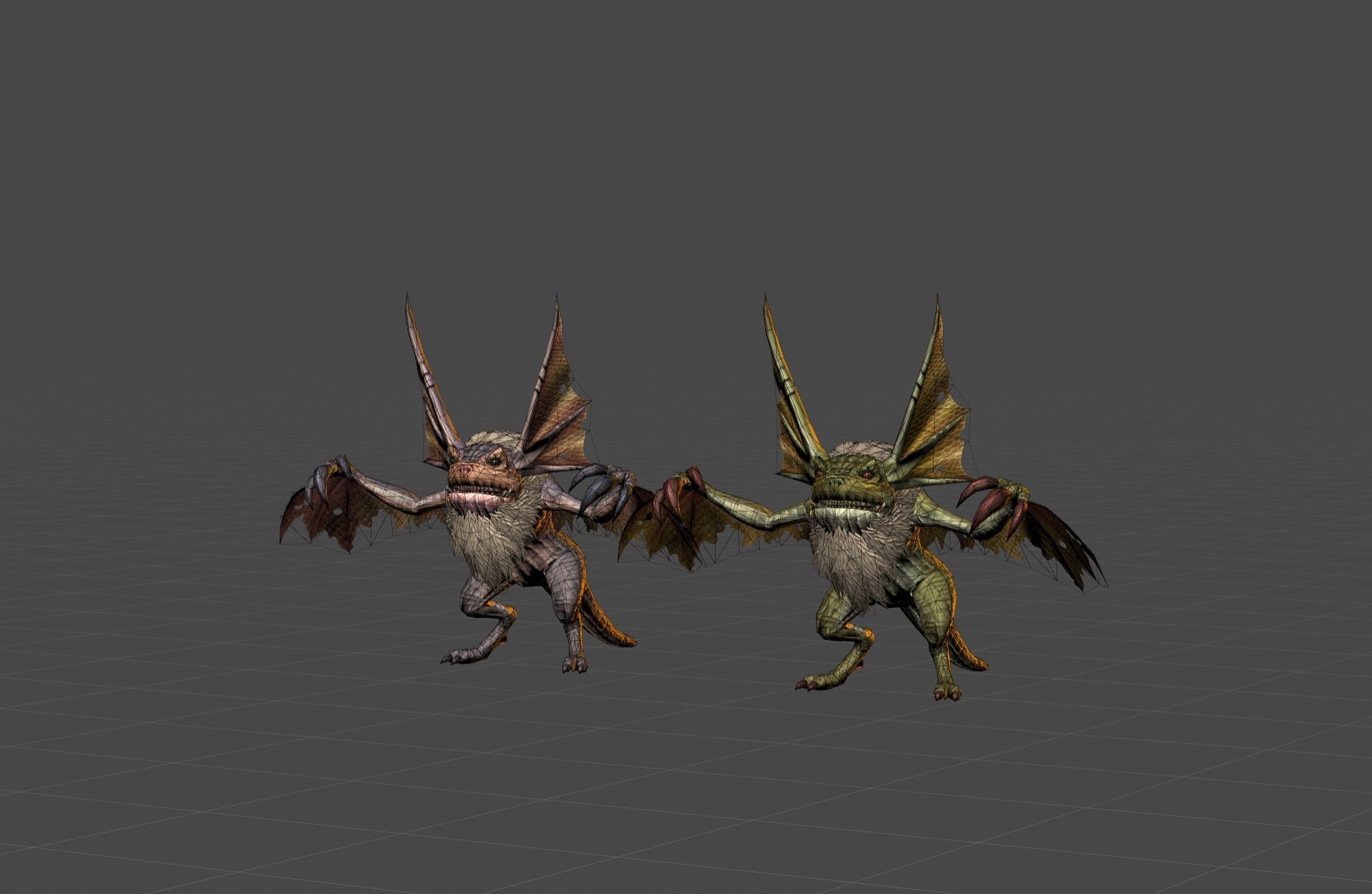 Bat Lizard Demon Mutant Low-poly 3D model_13