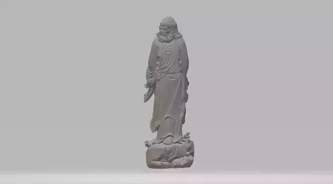Bodhidharma 3D model statue of jesus
