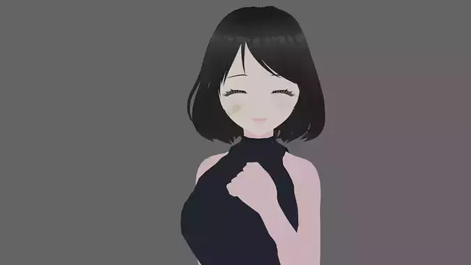 anime girl Free 3D model