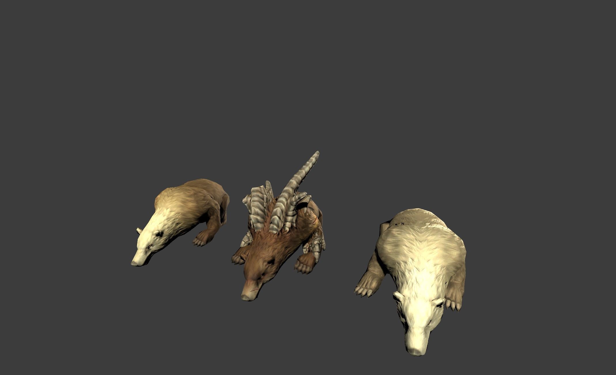 Bear Beast Mutant Low-poly 3D model_4