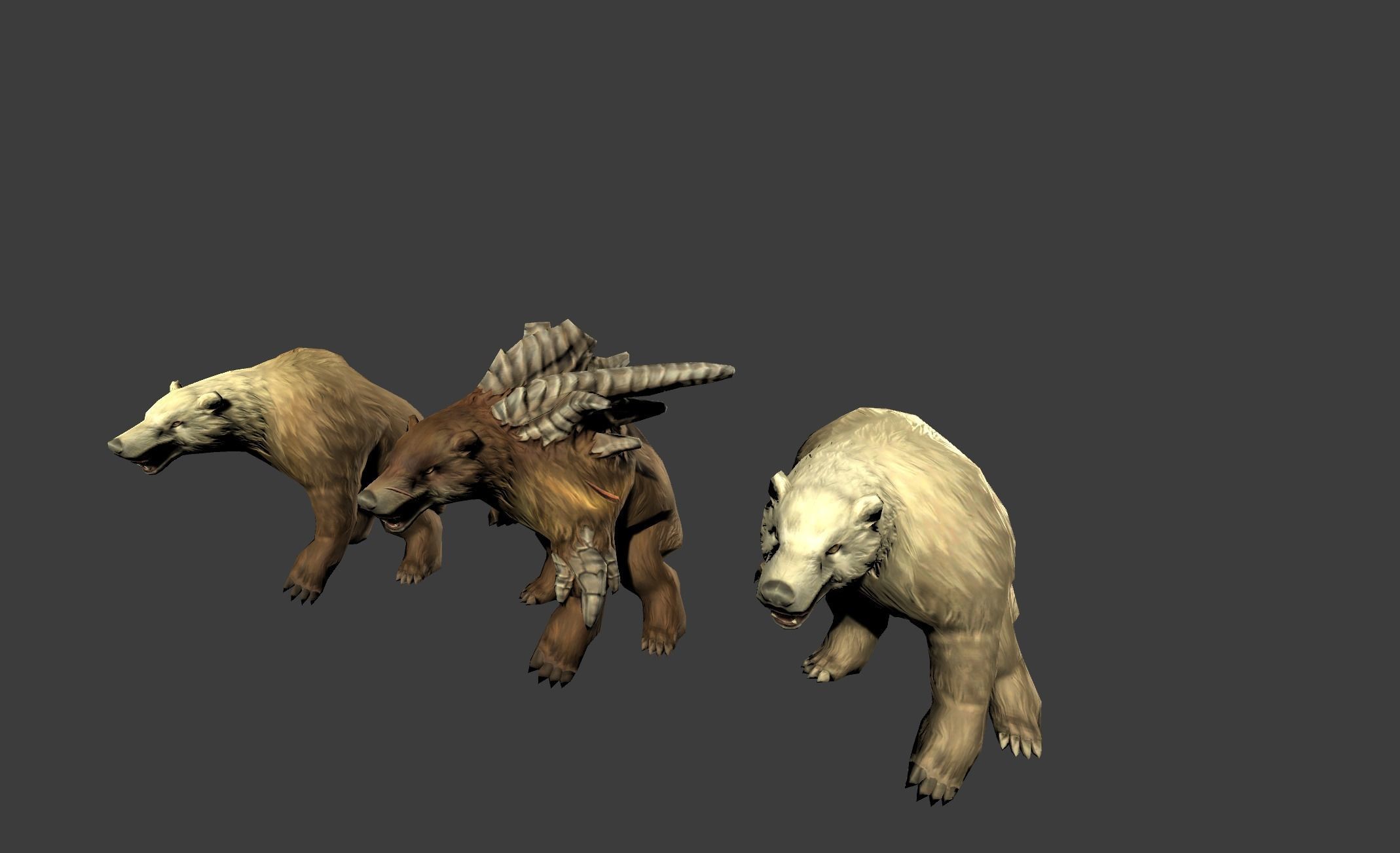 Bear Beast Mutant Low-poly 3D model_8