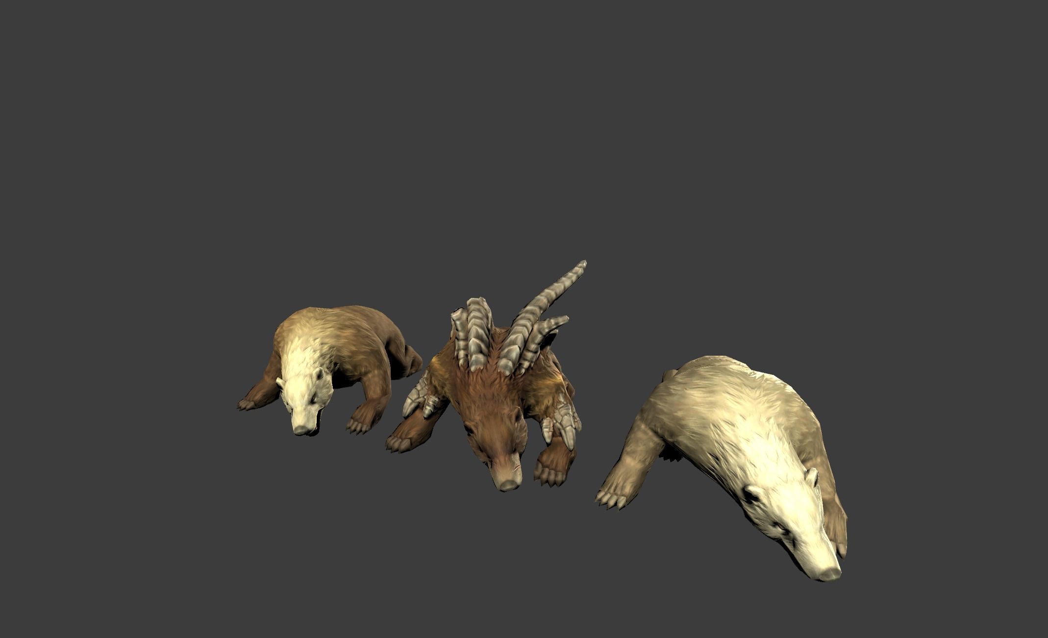 Bear Beast Mutant Low-poly 3D model_10