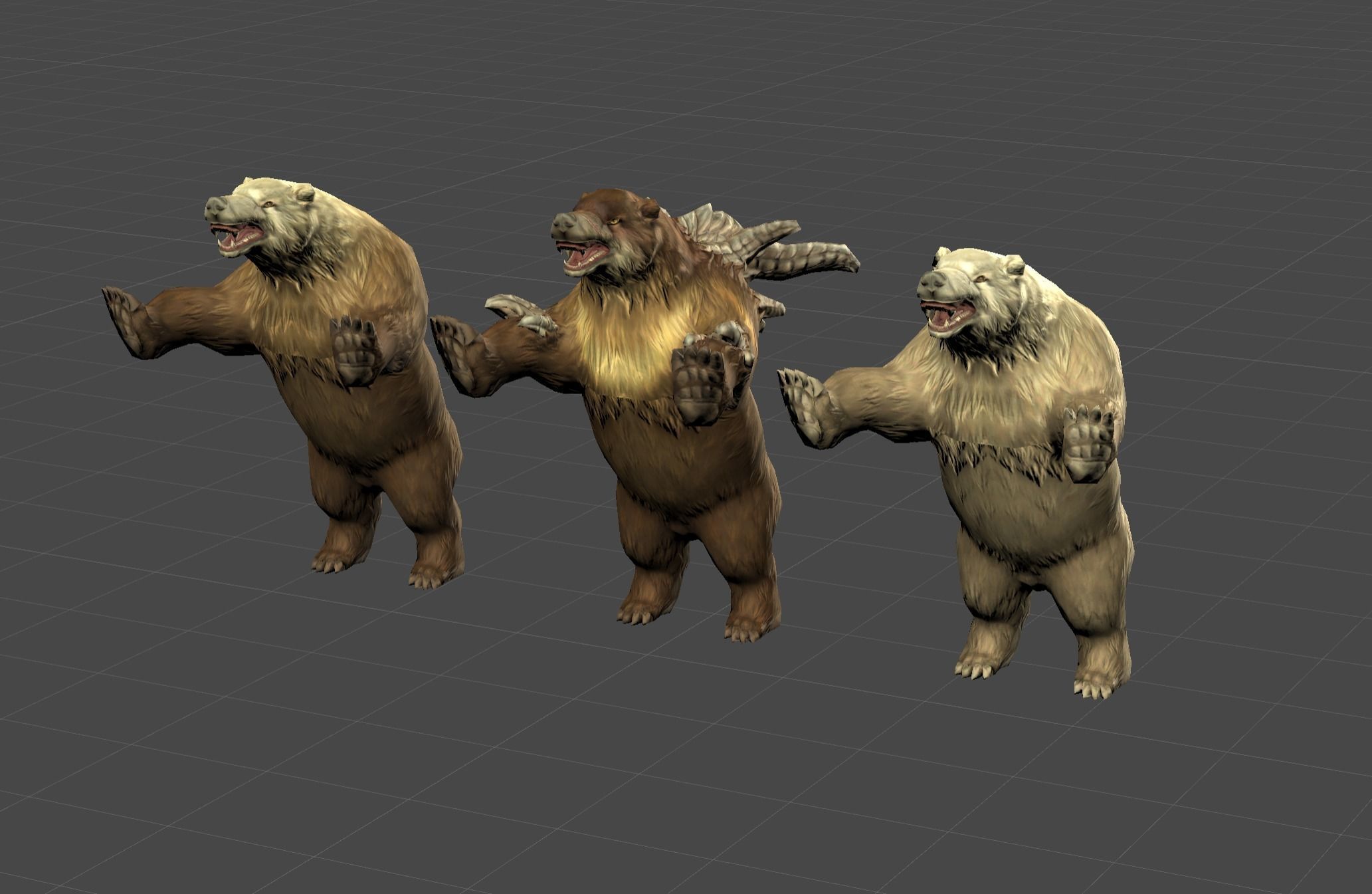 Bear Beast Mutant Low-poly 3D model_14