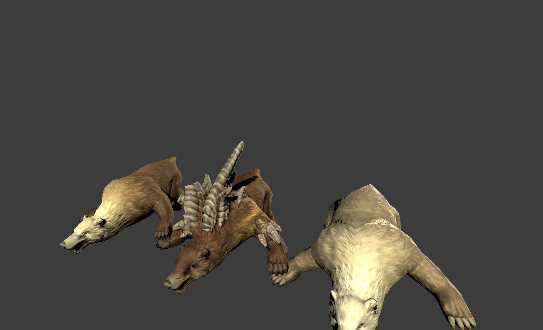 Bear Beast Mutant Low-poly 3D model_9