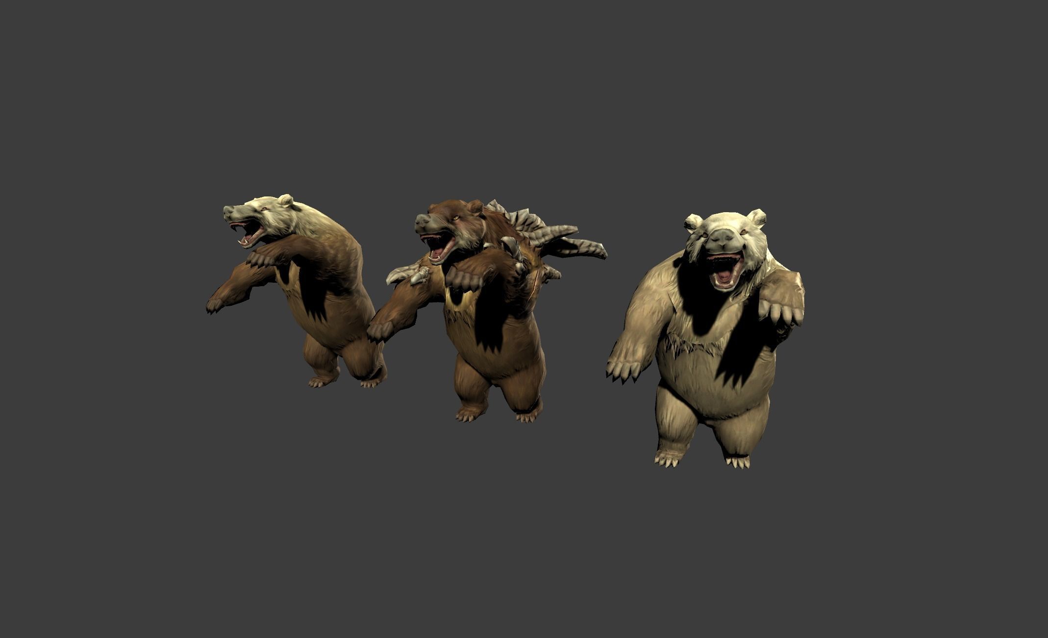 Bear Beast Mutant Low-poly 3D model_13