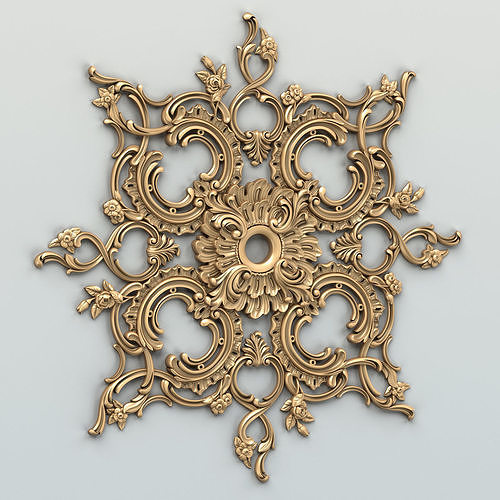 Square rosette 019 3D model