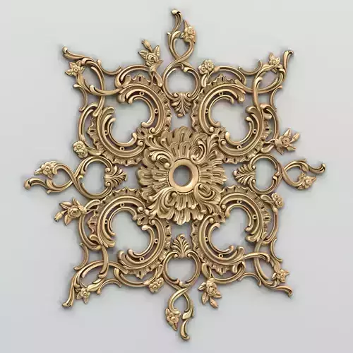 Square rosette 019 3D model