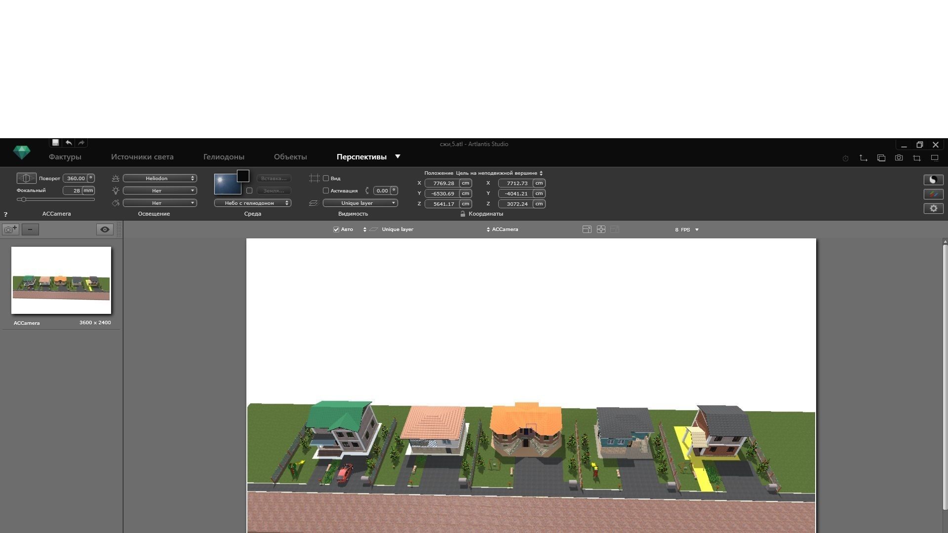 architecture house with two cars parked 3D model_9