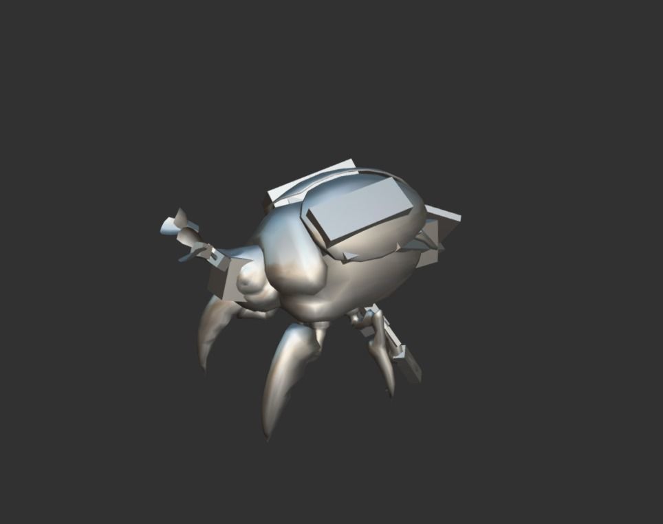 Beetle Creature Bug Mutant  Low-poly 3D model_4